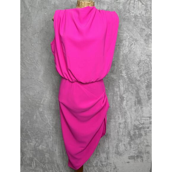 Amanda Uprichard Dresses & Skirts - Amanda Uprichard Dress Womens Small Drape Asymmetrical Ruched Cocktail Party
